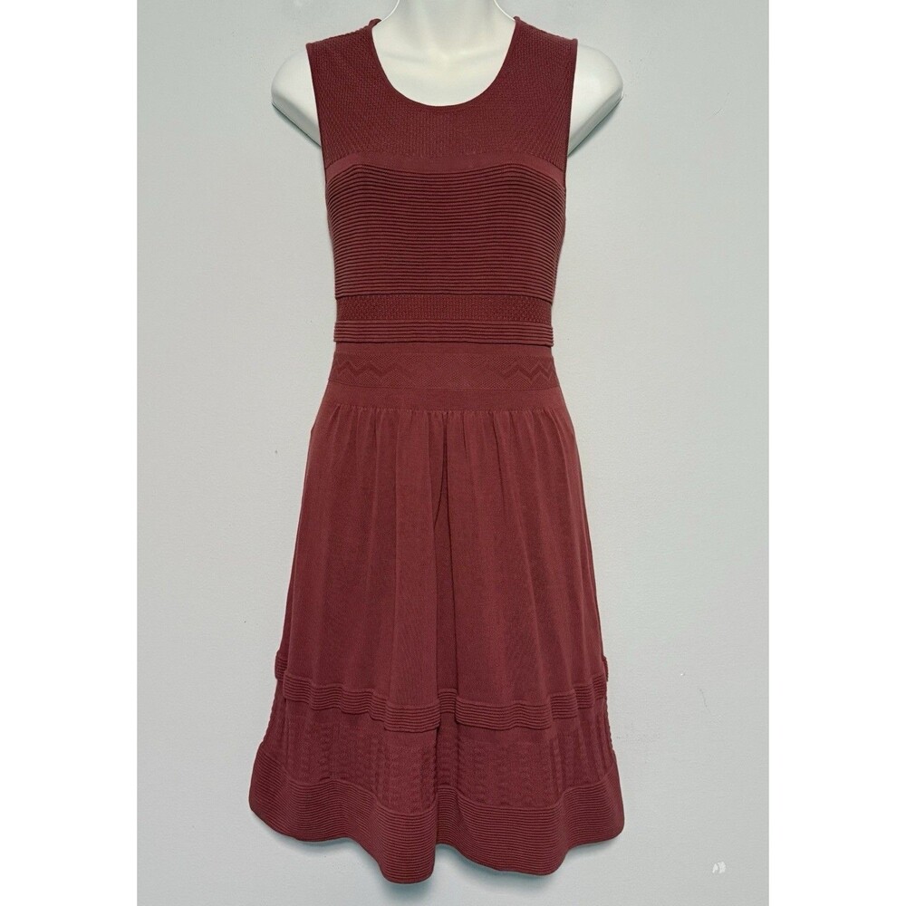 Peruvian Connection 100% Pima Cotton Tank Dress Sz M Textured Pattern